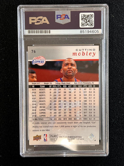 2008-09 Upper Deck #76 Cuttino Mobley Signed Card AUTO 10 PSA/DNA Slabbed Clippe