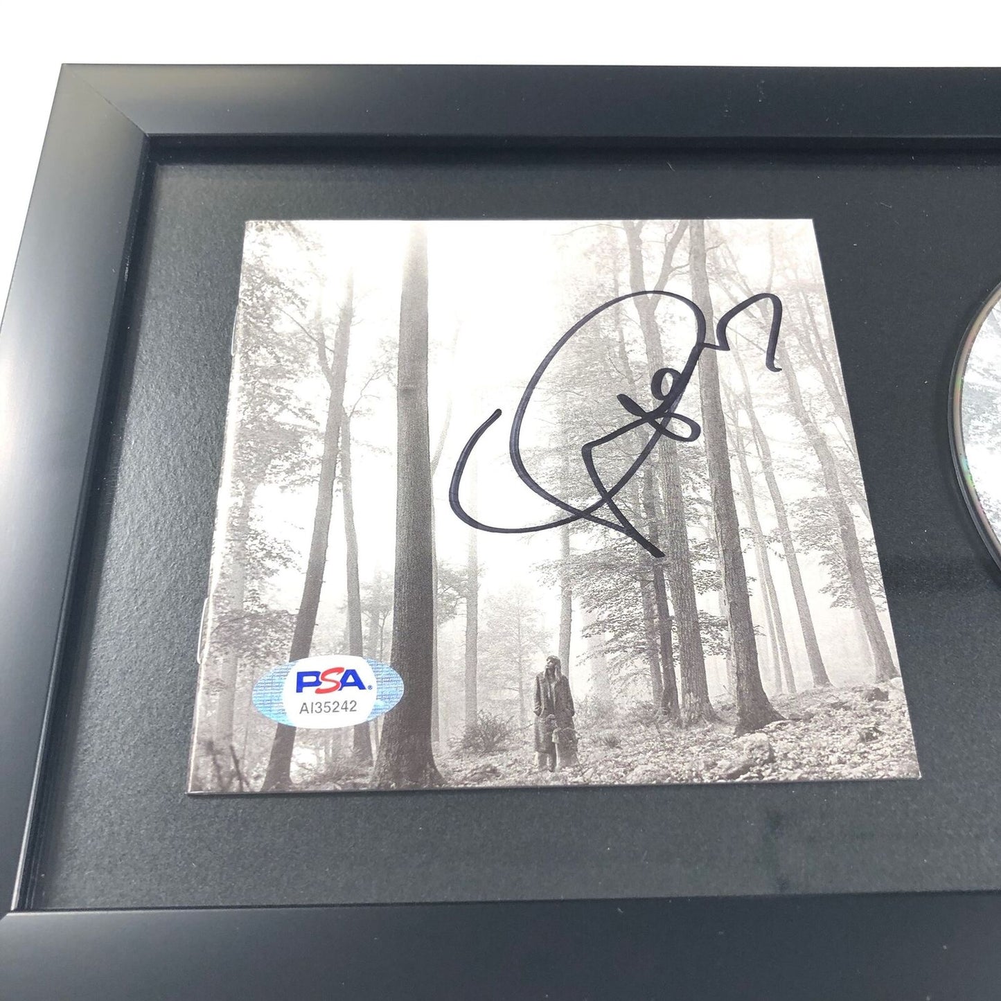 Taylor Swift Signed CD Cover Framed PSA/DNA Folklore