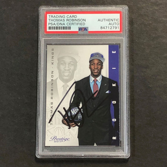 2012-13 Panini Prestige #207 Thomas Robinson Signed Card AUTO PSA Slabbed RC Kin
