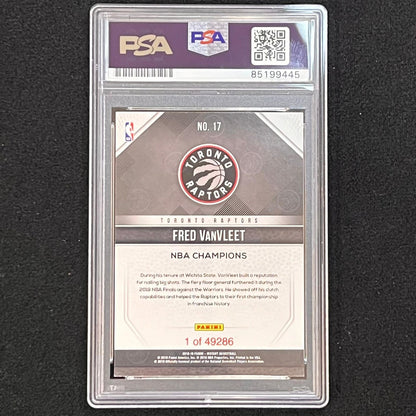 2018-19 Panini Instant #17 Fred VanVleet Signed Card AUTO PSA Slabbed Raptors