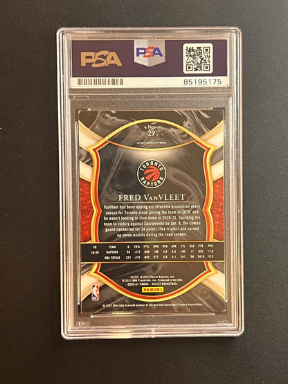 2020-21 Panini Select #29 Fred VanVleet Signed Card AUTO PSA Slabbed Raptors