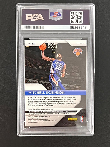 2018-19 Panini Prizm #227 Mitchell Robinson Signed Card AUTO PSA Slabbed Knicks