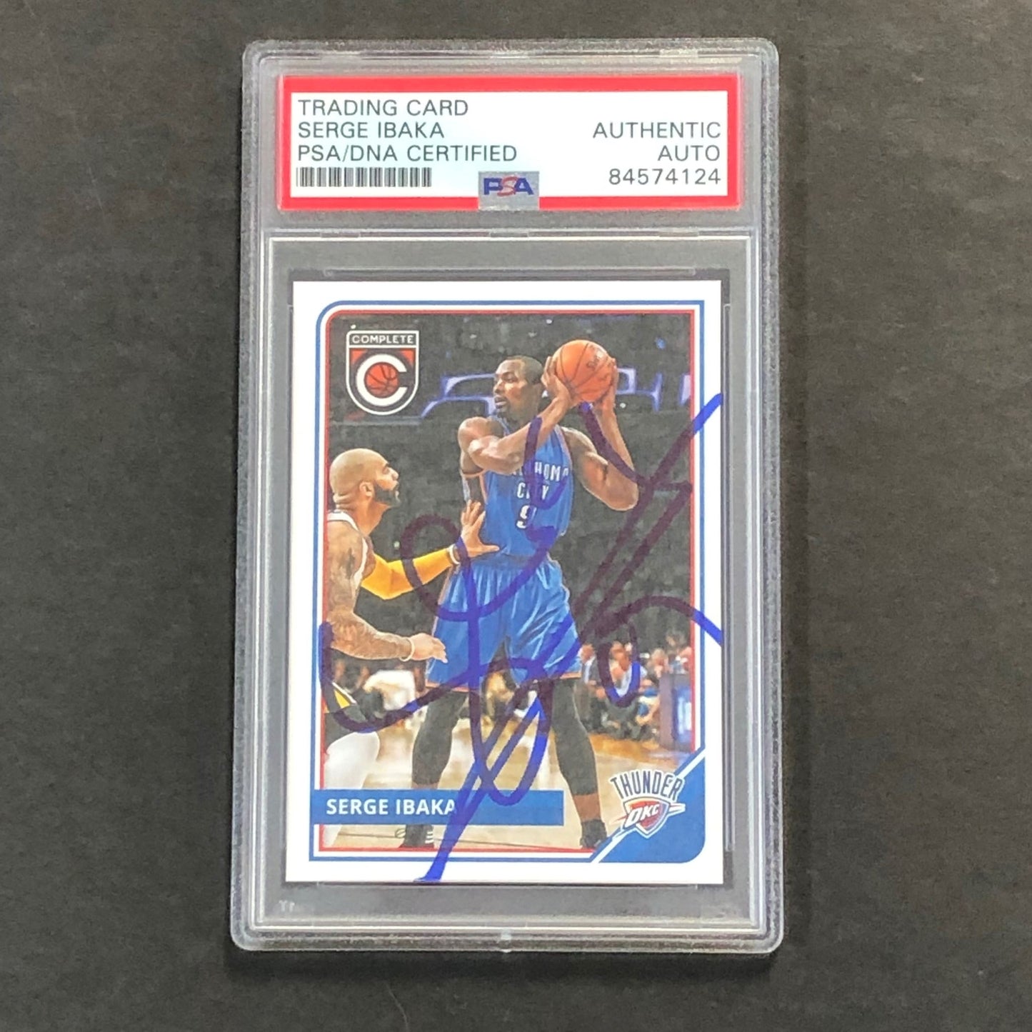 2015-16 Panini Complete #137 Serge Ibaka Signed Card AUTO PSA Slabbed Thunder