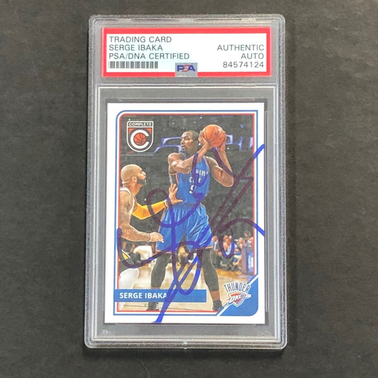 2015-16 Panini Complete #137 Serge Ibaka Signed Card AUTO PSA Slabbed Thunder