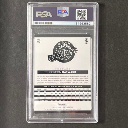 2014-15 Panini Hoops #80 Gordon Hayward Signed AUTO PSA Slabbed Jazz