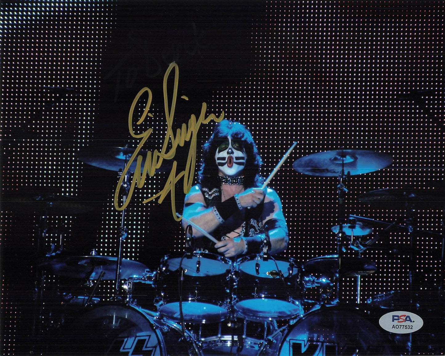 Eric Singer signed 8x10 photo PSA/DNA Autographed Musician