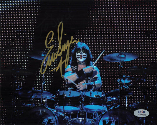 Eric Singer signed 8x10 photo PSA/DNA Autographed Musician