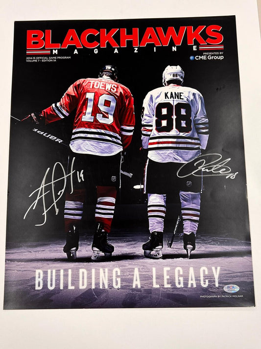 Patrick Kane and Jonathan Toews signed 16x20 photo PSA/DNA Chicago Blackhawks Au