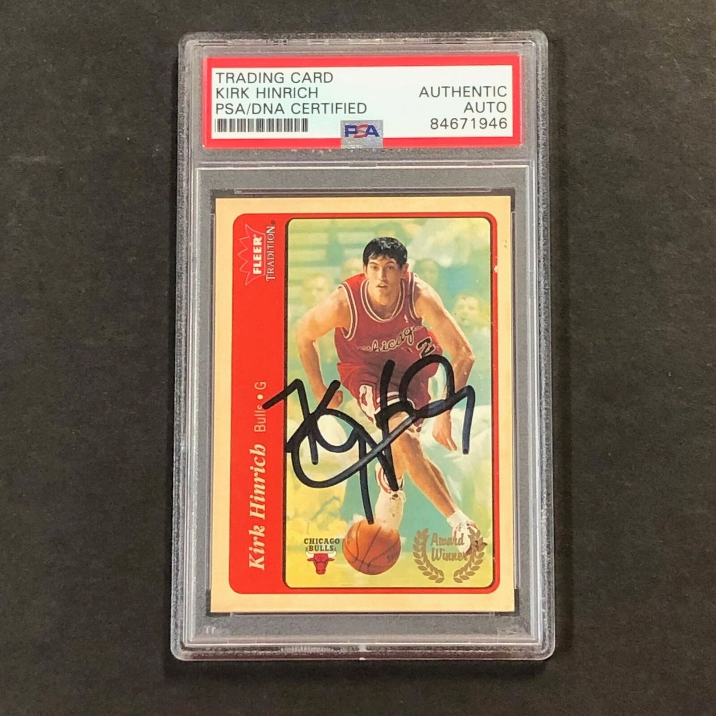 2004-05 Fleer Tradition #217 Kirk Hinrich Signed Card PSA Slabbed Bulls