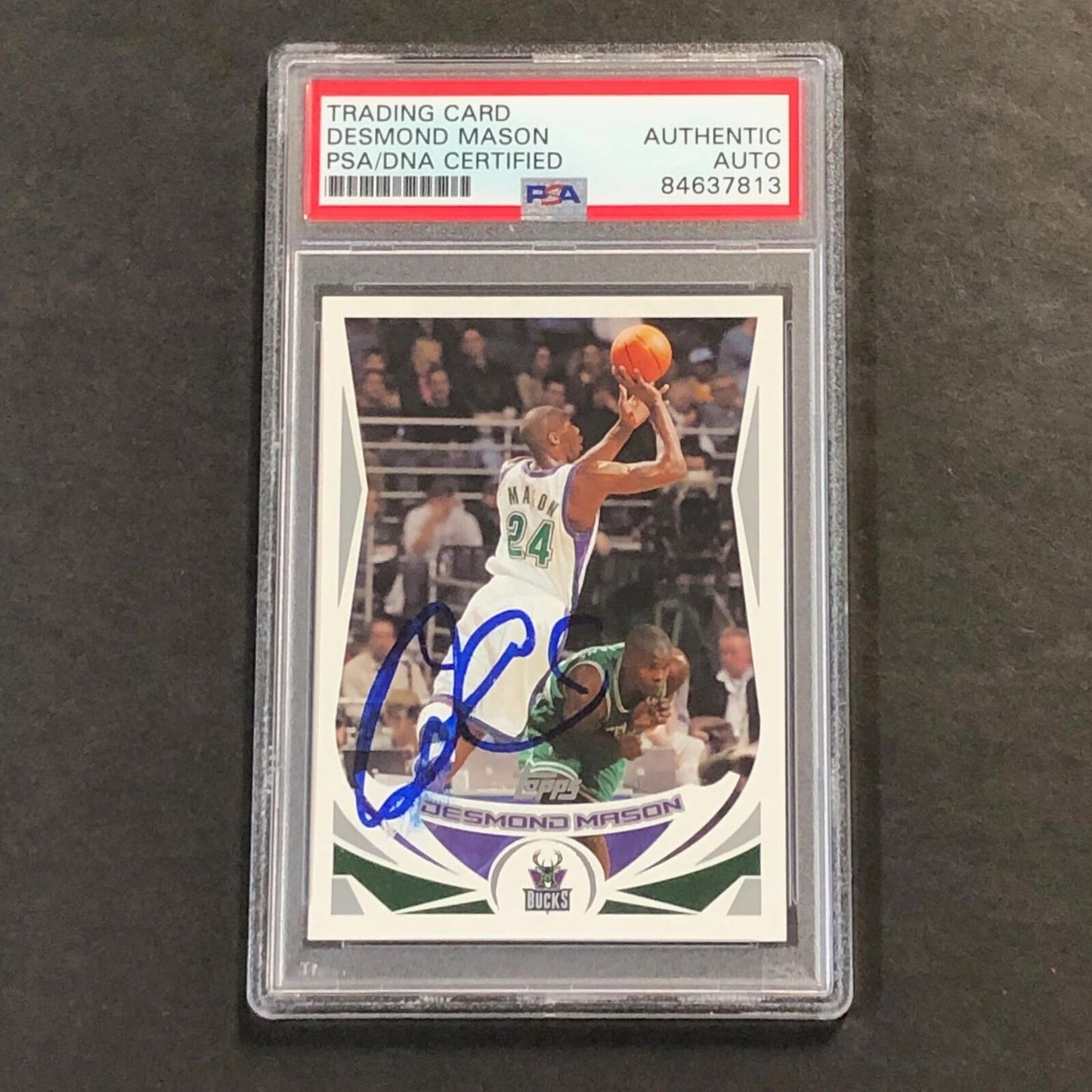2004-05 Topps Basketball #64 Desmond Mason Signed Card Auto PSA/DNA Slabbed Buck