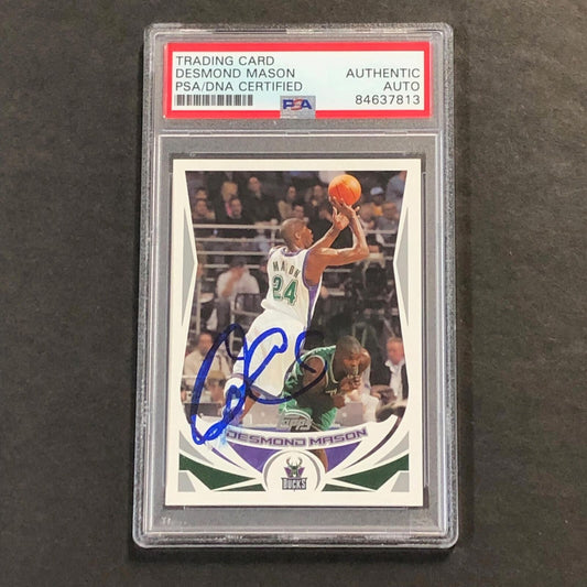 2004-05 Topps Basketball #64 Desmond Mason Signed Card Auto PSA/DNA Slabbed Buck