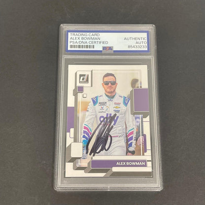 2023 Panini Donruss Racing #51 Alex Bowman Signed Card AUTO PSA/DNA Slabbed Nasc