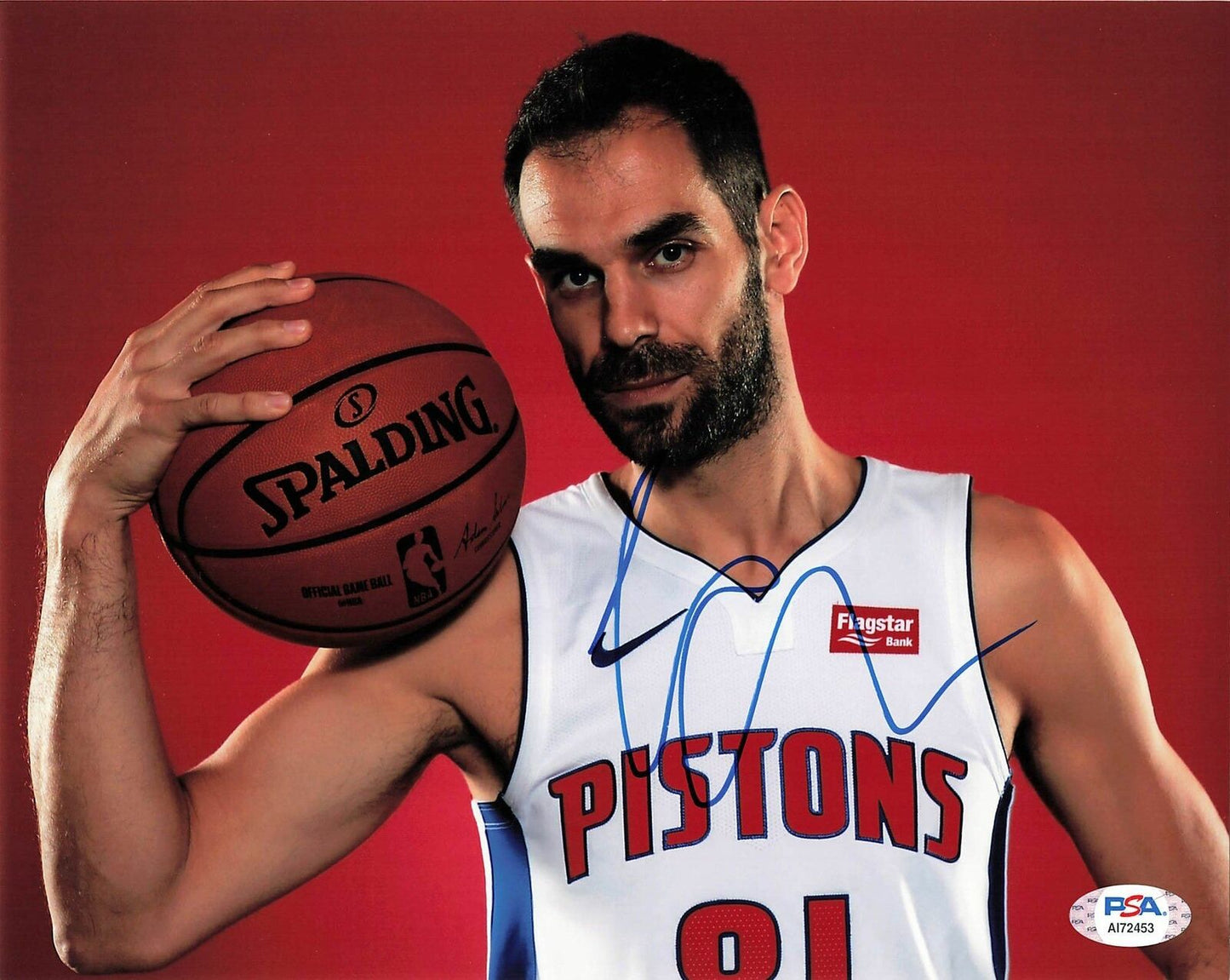 Jose Calderon signed 8x10 photo PSA/DNA Detroit Pistons Autographed