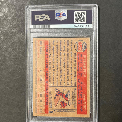 2006 Topps Heritage #264 Ervin Santana Signed Card AUTO 10 PSA/DNA Slabbed Angel