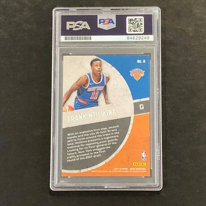 2017-18 NBA Hoops We Got Next #WGN-8 Frank Ntilikina Signed Card AUTO 10 PSA Sla