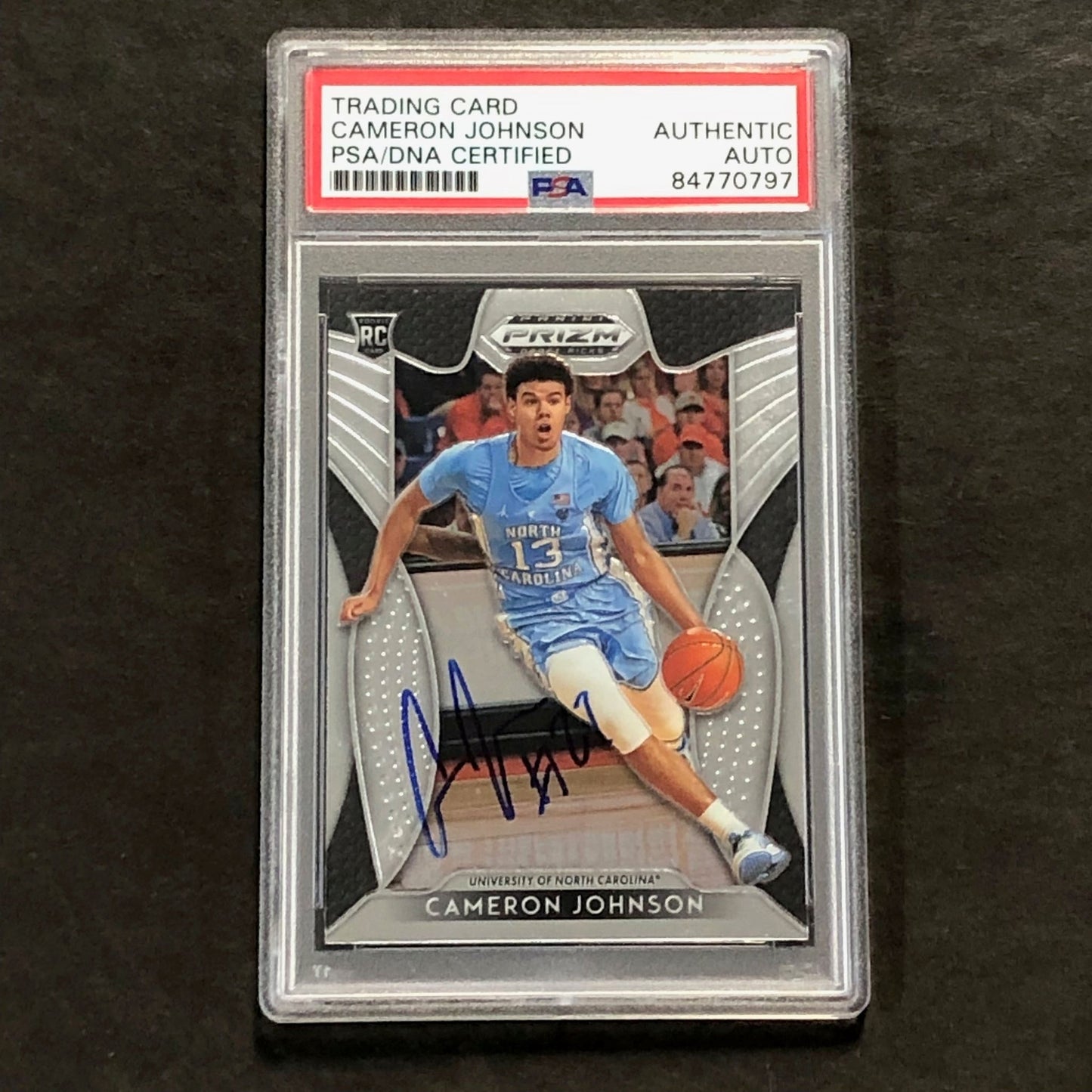 2019-20 Panini Prizm Draft Picks #76 Cameron Johnson Signed Card PSA Slabbed Aut