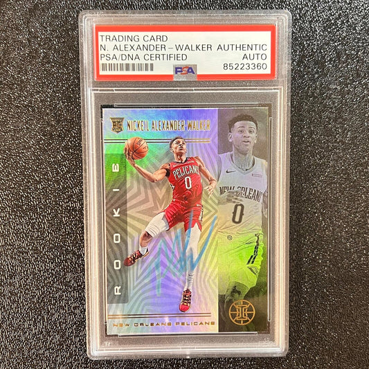 2019-20 Panini Illusions #157 Nickeil Alexander-Walker Signed Card AUTO PSA RC S