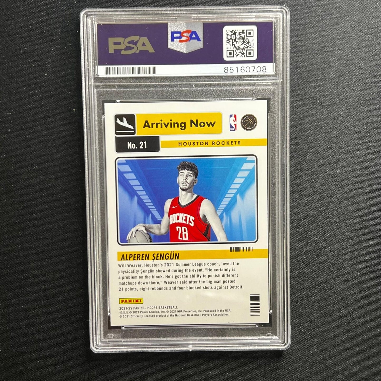 2021-22 Panini Prizm #21 Alperen Sengun AUTO 10 Card PSA Slabbed RC