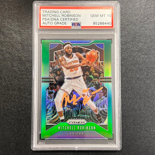 2019-20 Panini Prizm #178 Mitchell Robinson Signed Card AUTO 10 PSA Slabbed Knic