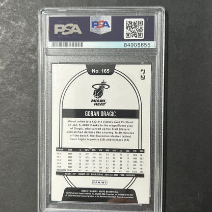 2020-21 NBA Hoops #165 Goran Dragic Signed Card AUTO PSA/DNA Slabbed Heat