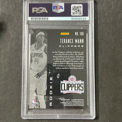2019-20 Panini Illusions #168 Terance Mann Signed Card AUTO PSA Slabbed Clippers