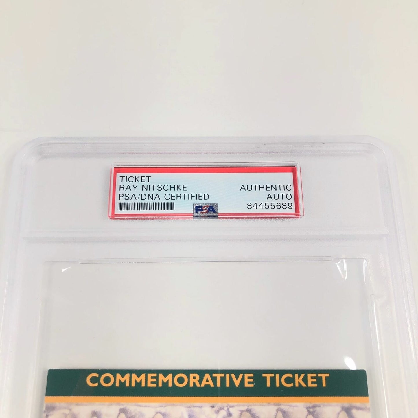 Ray Nitschke Signed Commemorative Ticket PSA/DNA Slabbed Packers