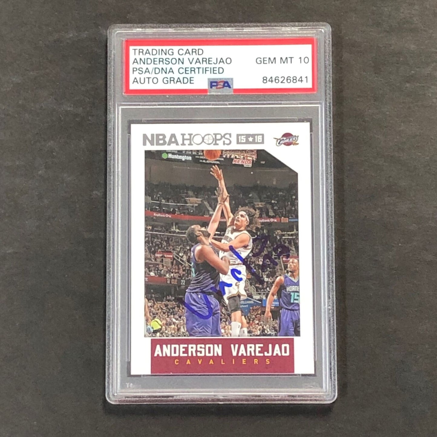 2015-16 NBA Hoops #105 Anderson Varejao Signed Card AUTO GRADE 10 PSA Slabbed Ca