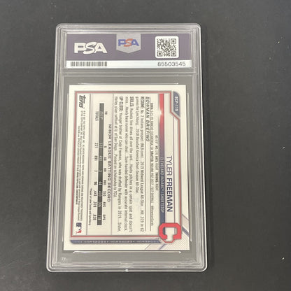 2021 Bowman Chrome Prospect #BCP-119 Tyler Freeman signed card PSA