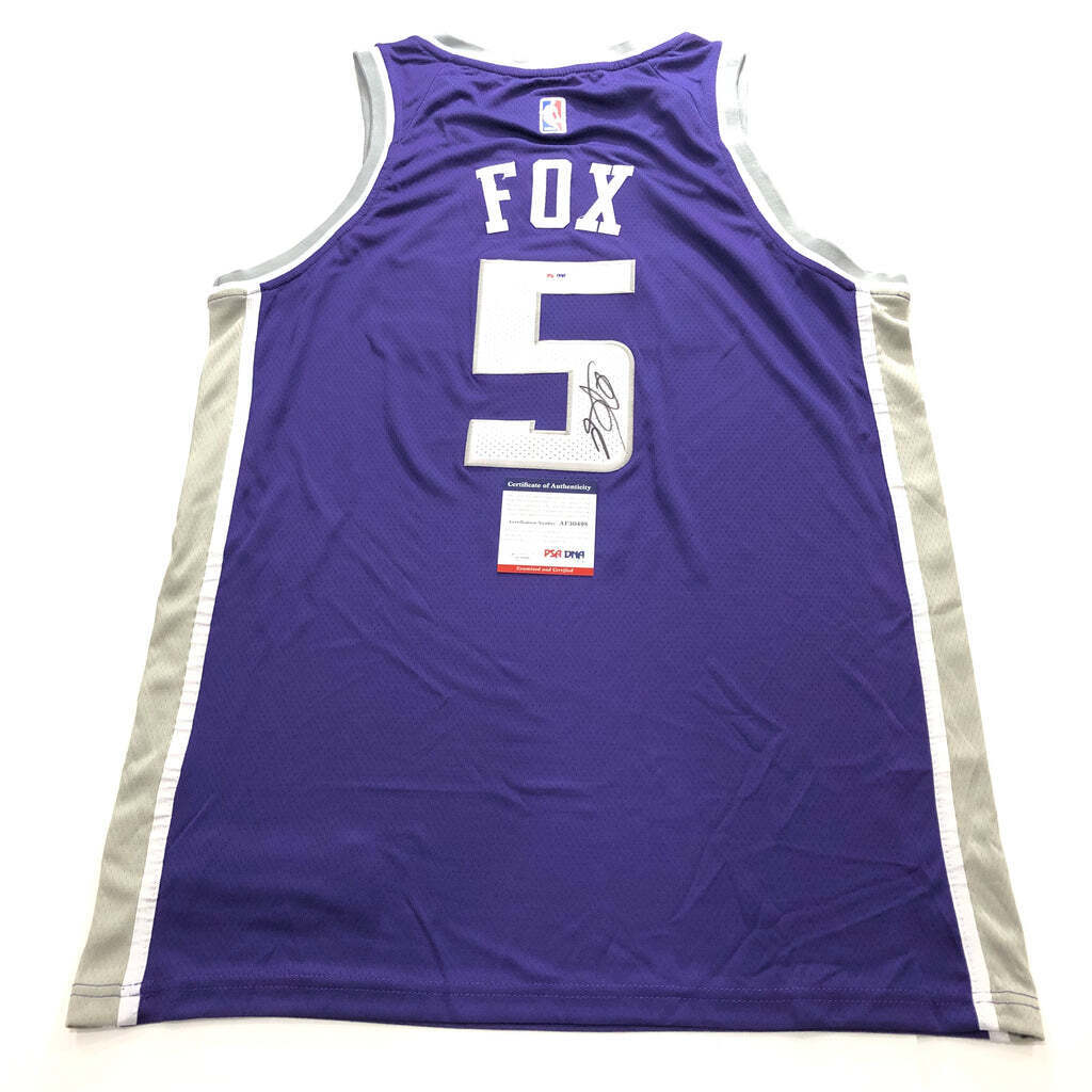 De'Aaron Fox Signed Jersey PSA/DNA Sacramento Kings Autographed