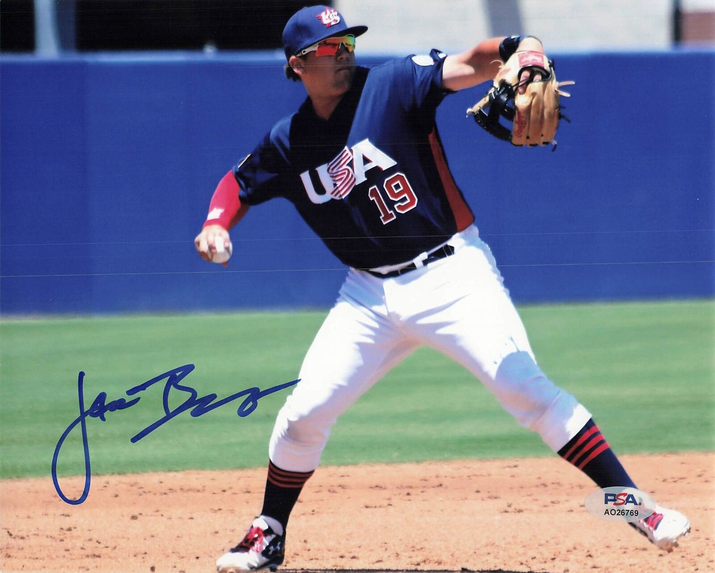 Jake Burger signed 8x10 photo PSA/DNA Autographed USA Baseball