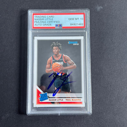 2019-20 Panini Donruss #223 NASSIR LITTLE Signed Rookie Card AUTO PSA 10 Slabbed