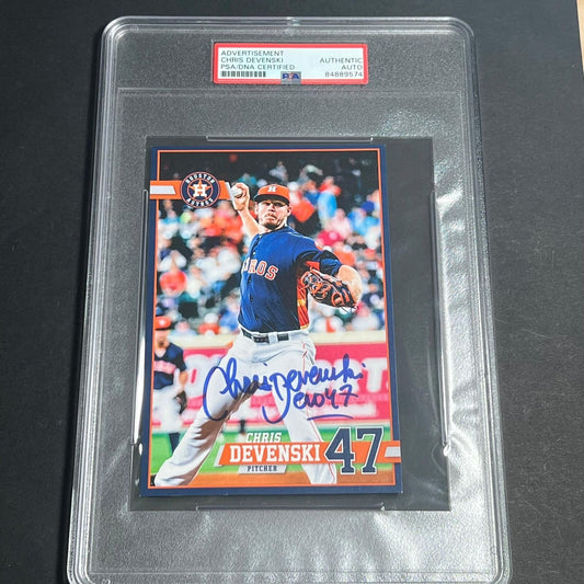 Chris Devenski signed Promo Card PSA/DNA Encapsulated Houston Astros autographed