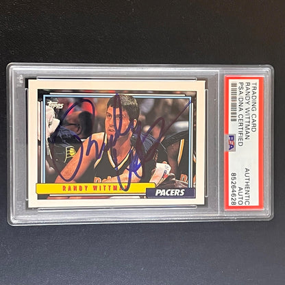 1992-93 Topps #56 Randy Wittman Signed Card AUTO PSA Slabbed Pacers