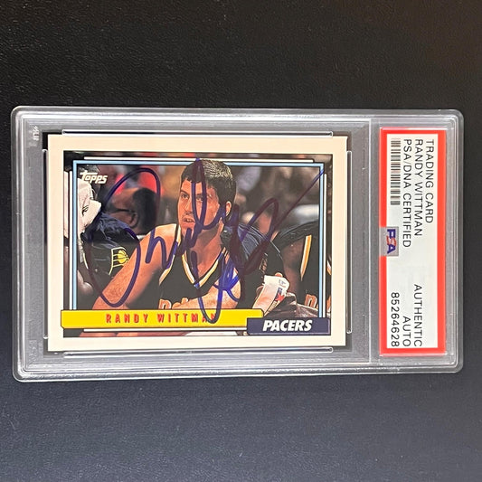 1992-93 Topps #56 Randy Wittman Signed Card AUTO PSA Slabbed Pacers
