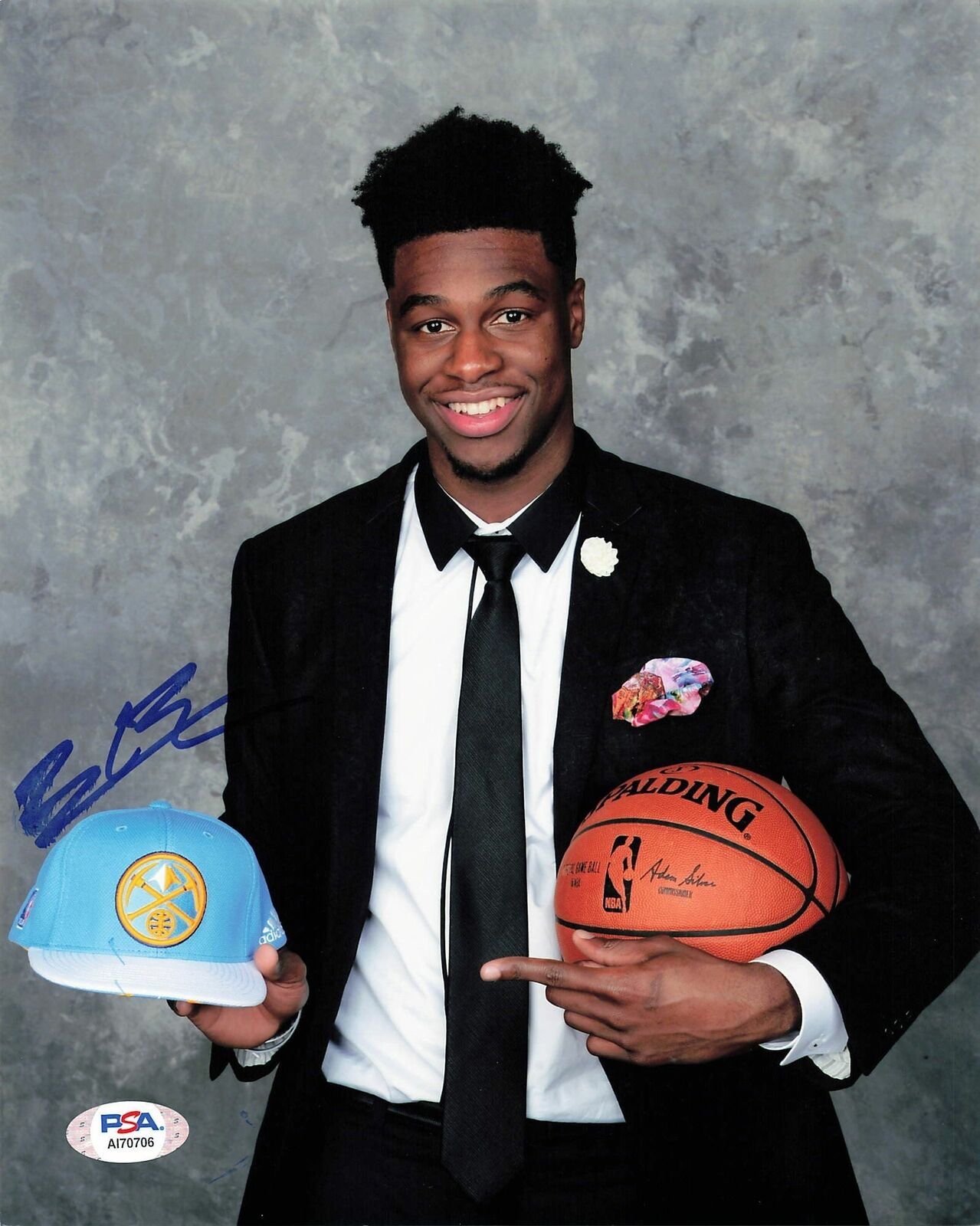 Emmanuel Mudiay signed 8x10 photo PSA/DNA Denver Nuggets Autographed Jazz