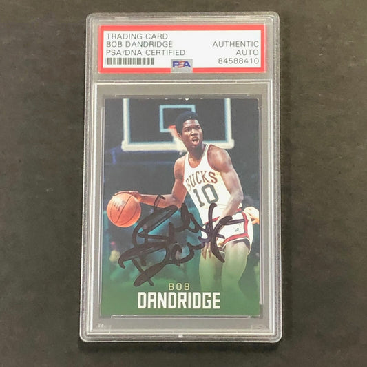 Bob Dandridge Signed Card AUTO PSA Slabbed Bucks