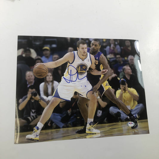 David Lee signed 11x14 photo PSA/DNA Golden State Warriors Autographed