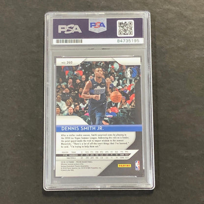 2018-19 Panini Prizm #260 Dennis Smith Jr. Signed Card AUTO PSA Slabbed Maverick