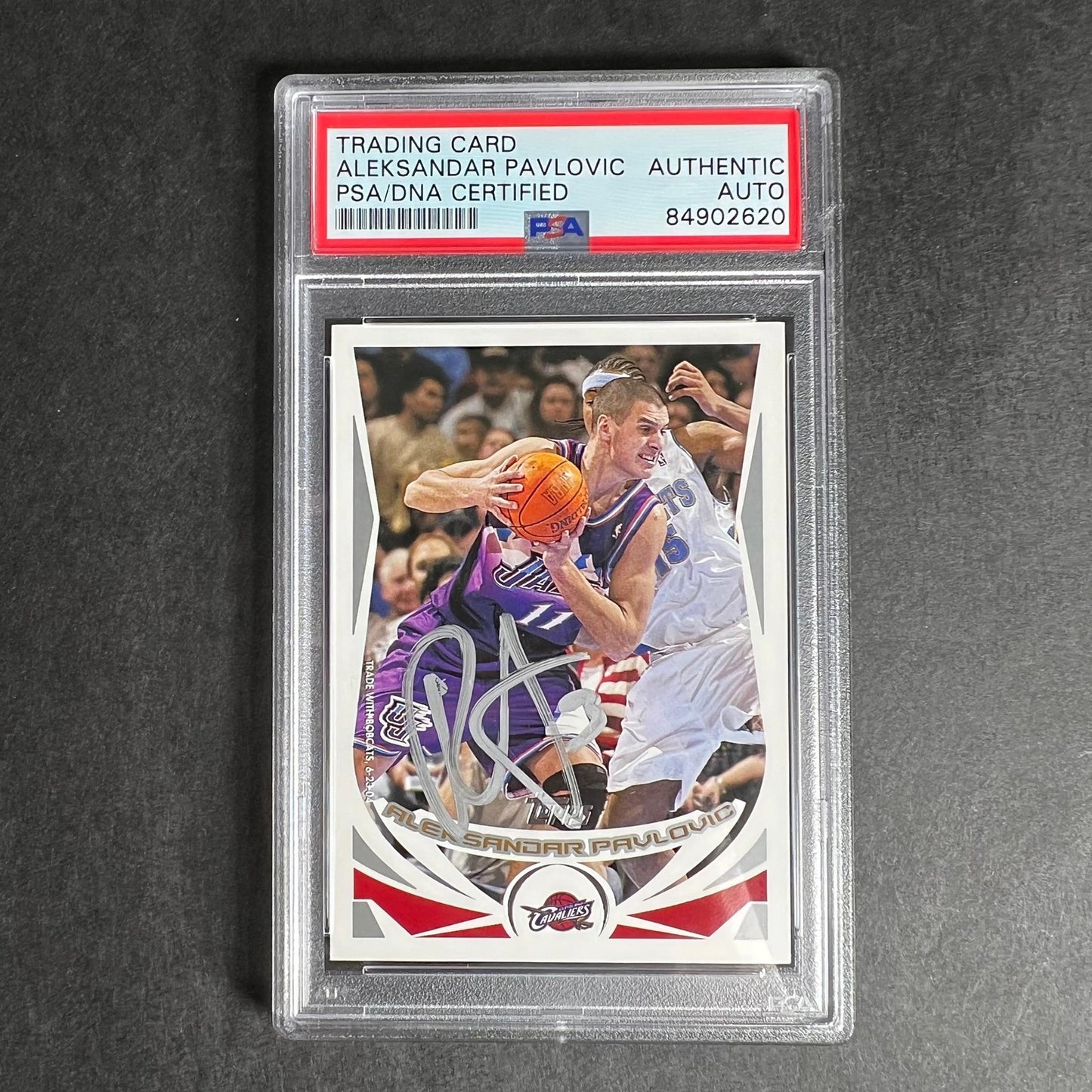 2004-05 Topps #123 Aleksandar Pavlovic Signed Card AUTO PSA Slabbed Cavaliers