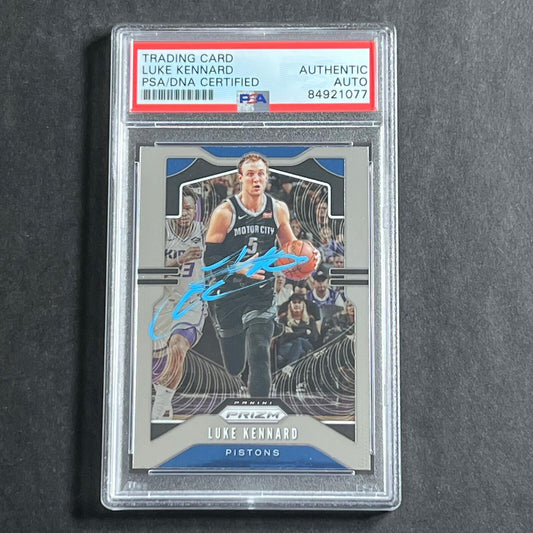 2018-19 Panini Prizm #93 Luke Kennard Signed Rookie Card AUTO PSA Slabbed Piston