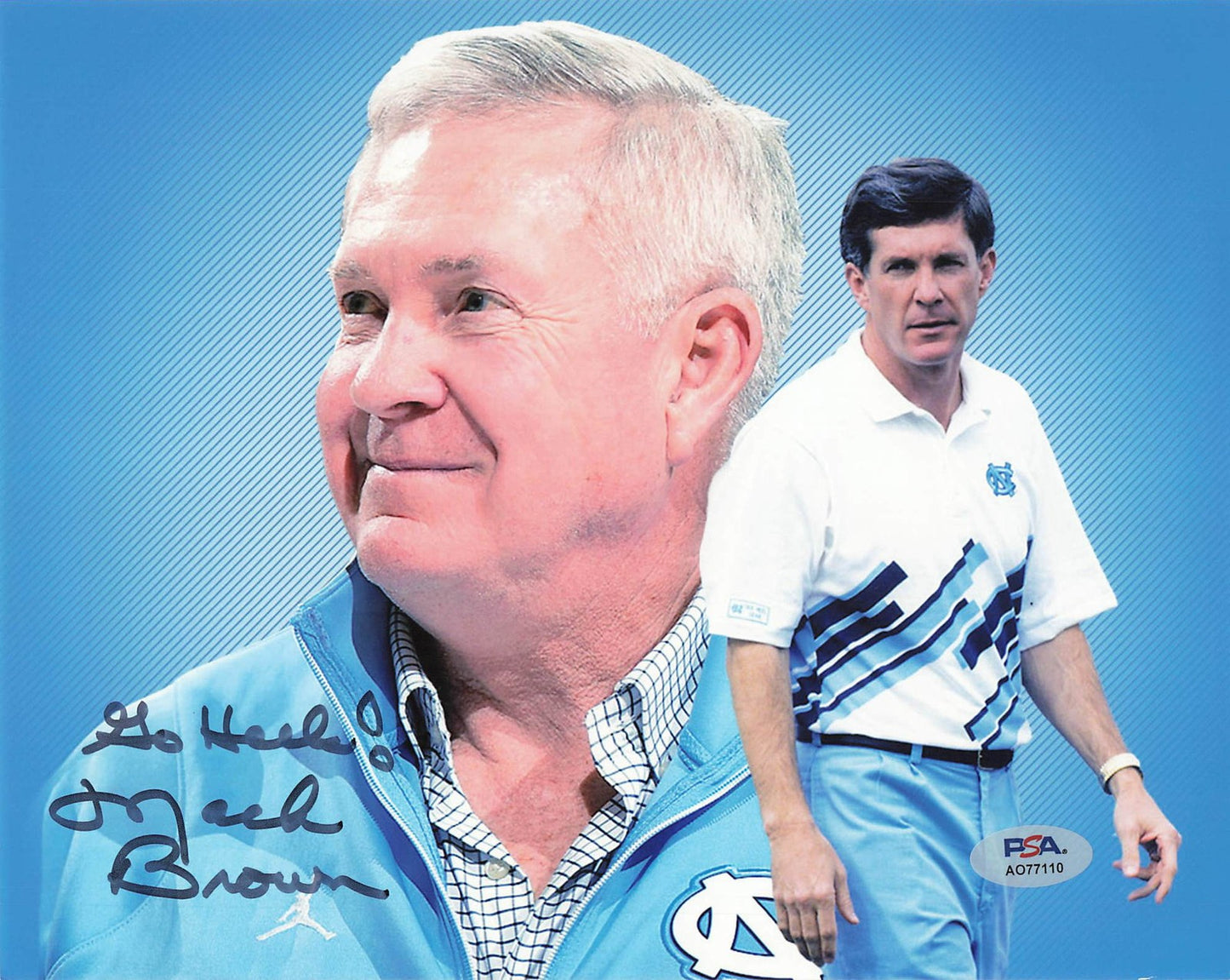 Mack Brown Signed 8x10 Photo PSA North Carolina Tar Heels
