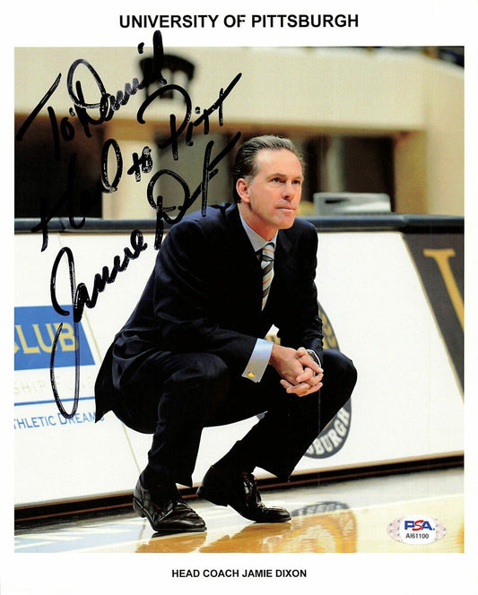 JAMIE DIXON signed 8x10 photo PSA/DNA Pittsburg Autographed