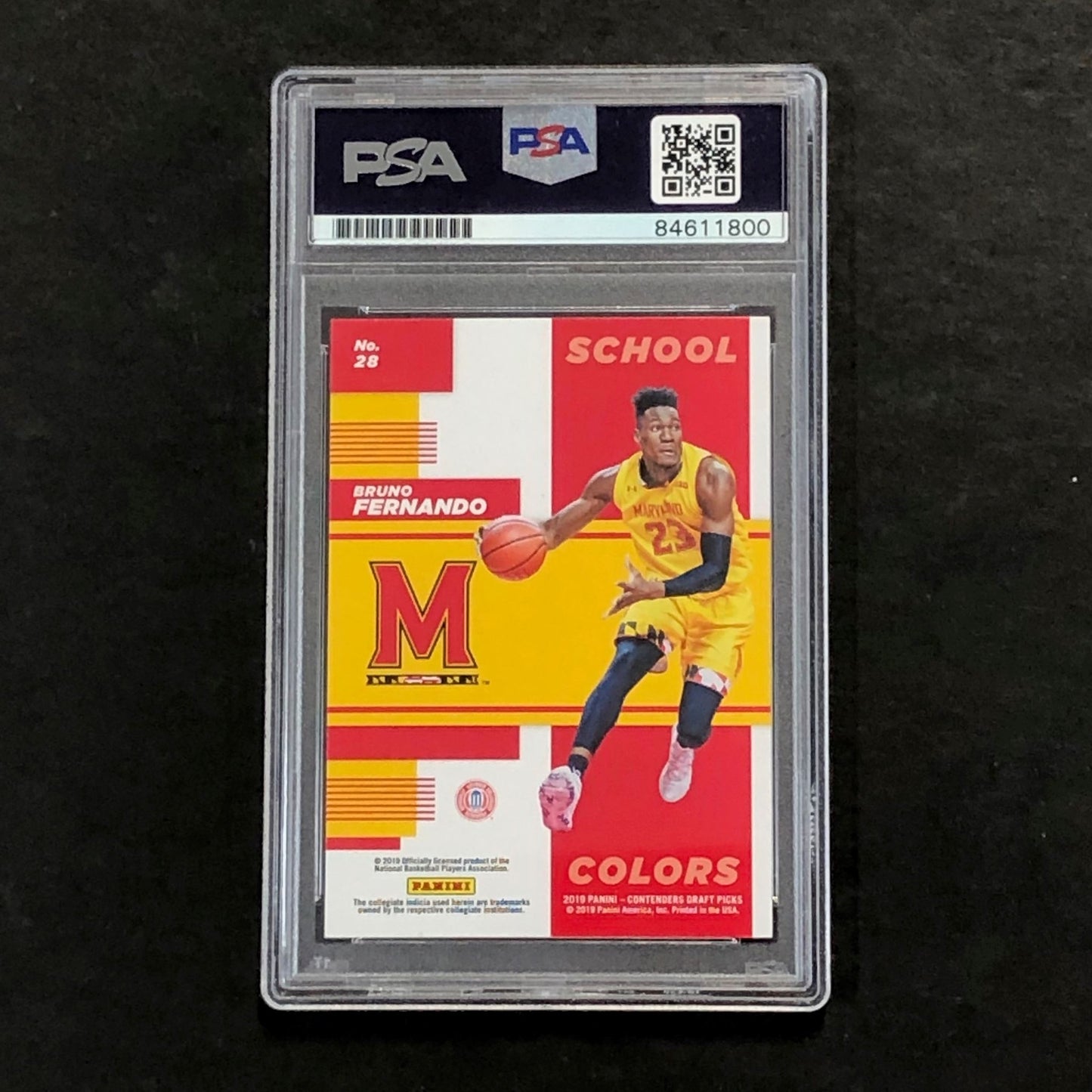 2019-20 Contenders Draft Picks #28 Bruno Fernando Signed Card Auto 10 PSA Slabbe