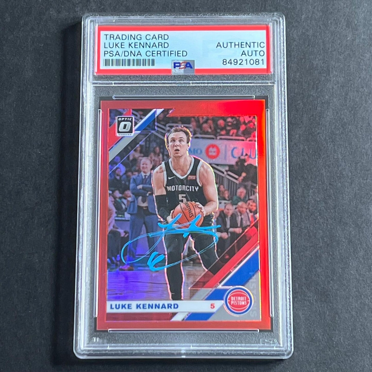 2019-20 Panini Optic #126 Luke Kennard Signed Rookie Card AUTO PSA Slabbed Pisto