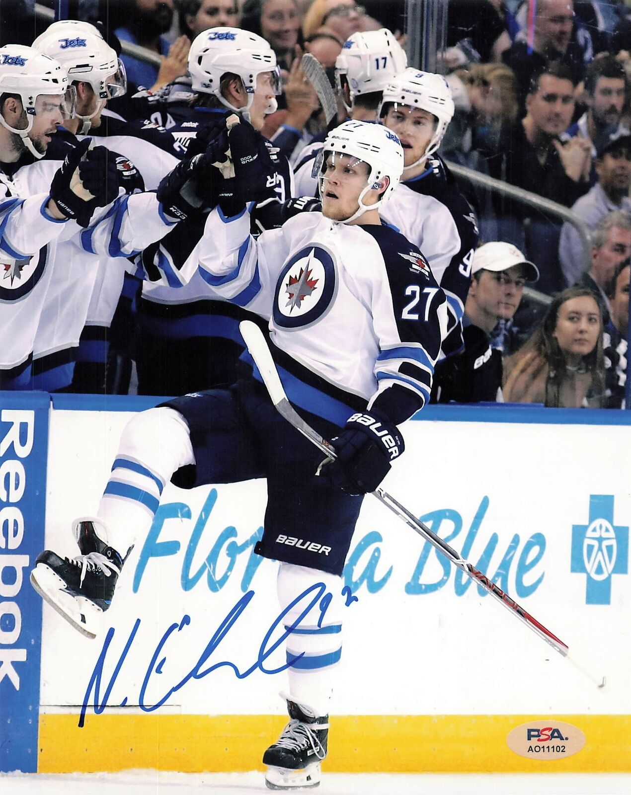 NIKOLAJ EHLERS signed 8x10 Photo PSA/DNA Winnipeg Jets Autographed