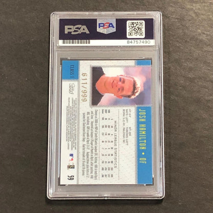 2001 Topps Gold Label #59 Josh Hamilton Signed Card PSA Slabbed Auto 9 MLB