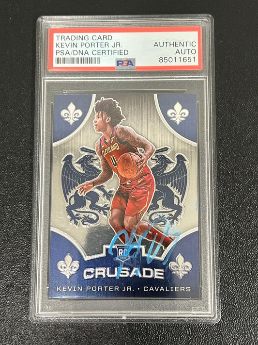 2019-20 Panini Chronicles #523 Kevin Porter Jr. Signed Card PSA Slabbed Cavalier
