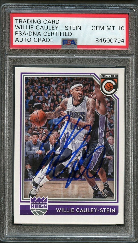 2016-17 Panini Complete #149 Willie Cauley-Stein Signed Card AUTO 10 PSA Slabbed