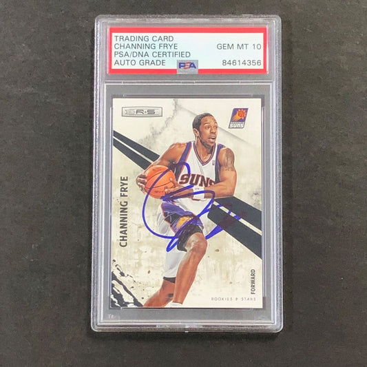 2010-11 Panini Rookies & Stars #96 Channing Frye Signed Card AUTO 10 PSA Slabbed