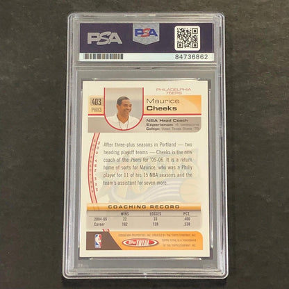 2005-06 Topps Total #403 Maurice Cheeks Signed Card AUTO PSA Slabbed 76ers
